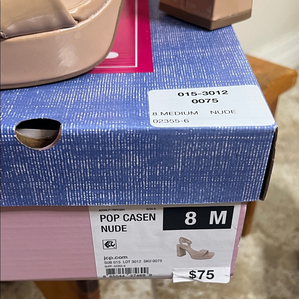 NWT Pop Casen Nude Platform Heels Block Sandals RETAIL $75 Journee Collection - Picture 13 of 13